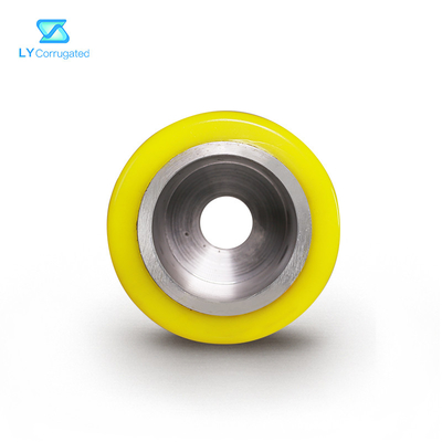 হলুদ ঢেউতোলা মেশিন খুচরা যন্ত্রাংশ Polyurethane চাকা ODM গ্রহণযোগ্য