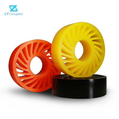 TUV ঢেউতোলা মেশিন যন্ত্রাংশ pu লেপা চাকা 330mmx220mmx70mm