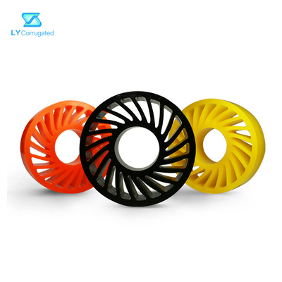 TUV ঢেউতোলা মেশিন যন্ত্রাংশ pu লেপা চাকা 330mmx220mmx70mm